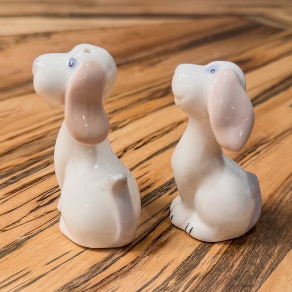 Vintage Blue Dog Ceramic Salt and Pepper Shaker Set, Made in Japan - Picture 6 of 9